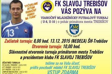 Vianočný mládežnícky futbalový turnaj (U - 8, U - 10) o pohár primátora mesta Trebišov