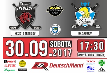 Hokejový zápas:  HK 2016 Trebišov  -  HK Sabinov
