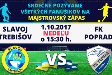 Majstrovský zápas: Slavoj Trebišov - FK Poprad