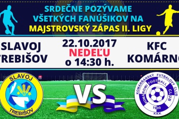 Majstrovský zápas II. ligy: Slavoj Trebišov - KFC Komárno