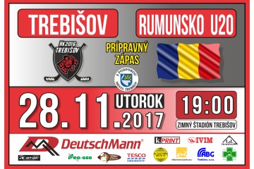 Hokejový zápas:  HK 2016 Trebišov  -  Rumunsko U20