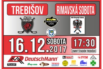 Hokejový zápas:  HK 2016 Trebišov  - XCK Rimavská sobota
