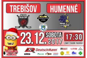 Hokejový zápas:  HK 2016 Trebišov  - MHK Humenné