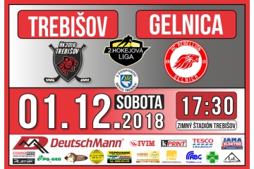 Hokejový zápas:  HK 2016 Trebišov  - HC Rebellion Gelnica