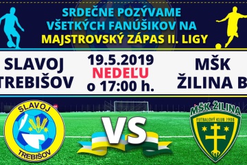 Majstrovský zápas II. ligy: FK Slavoj Trebišov - MŠK Žilina B
