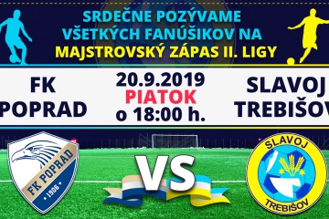 Majstrovský zápas II. ligy: FK Poprad -  Slavoj Trebišov