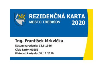 Rezidenčná karta mesta Trebišov 2020