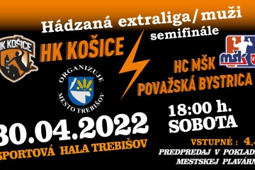 Hádzaná: semifinále mužskej extraligy HK KE - MŠK Považská Bystrica
