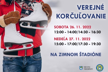 Verejné korčuľovanie 26. a 27. november 2022