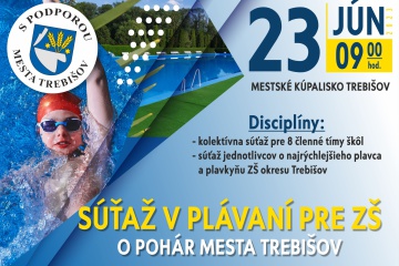 Súťaž v plávaní pre ZŠ o Pohár primátora mesta Trebišov