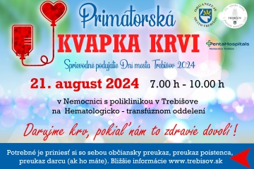 Primátorská kvapka krvi počas Dní mesta Trebišov 2024