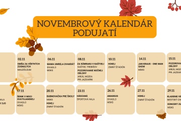 Novembrový kalendár podujatí