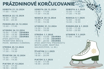 Verejné korčuľovanie počas sviatočných dní